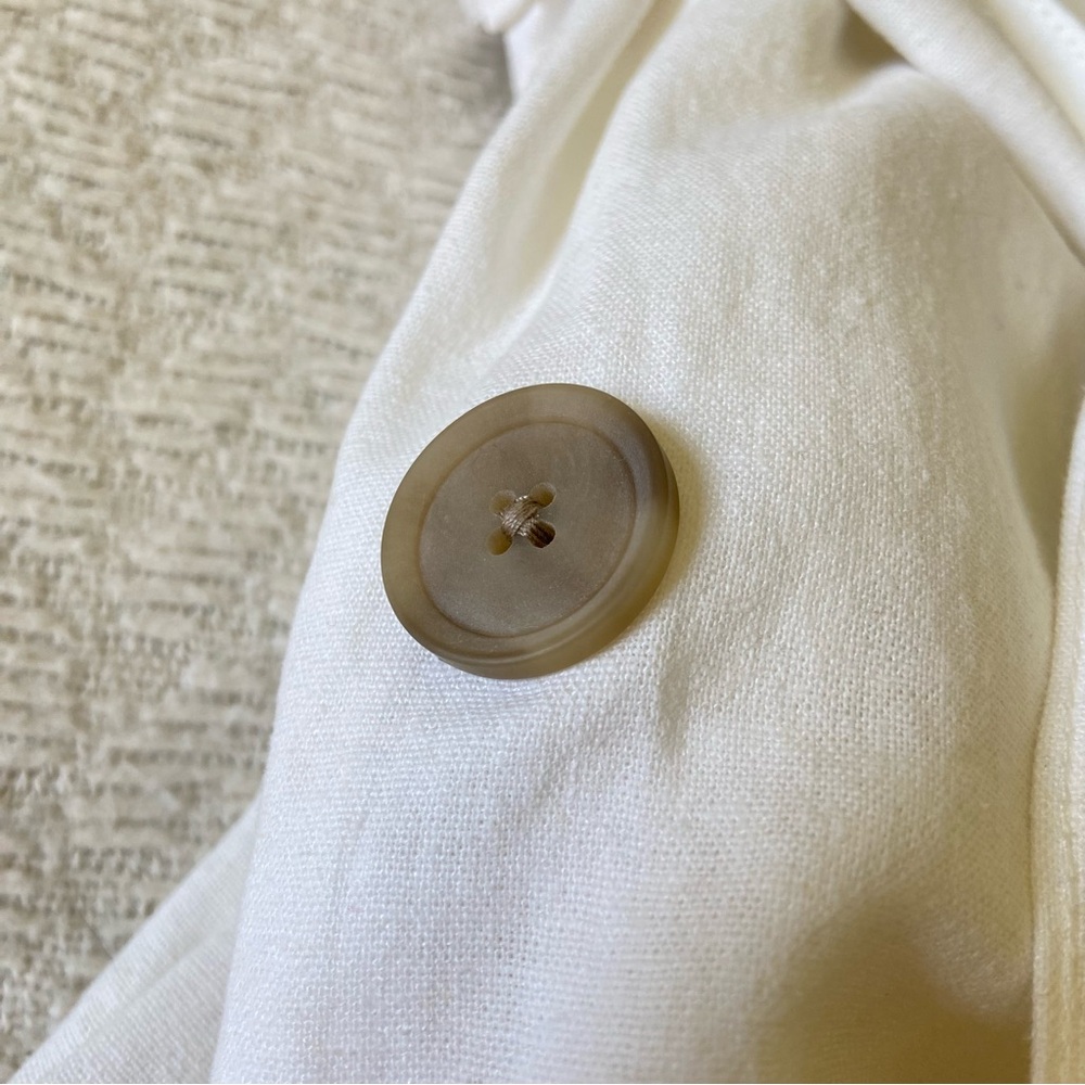 A New Day Linen Blend White Trench Coat - Picture 10 of 12